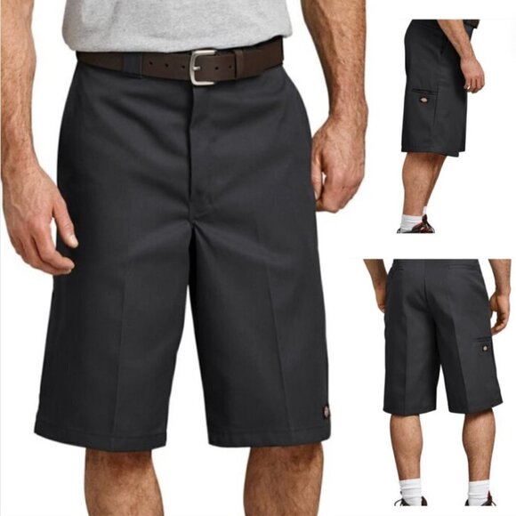 Dickies 13" Twill Loose Fit  Work Shorts in Black, Size 46 - Picture 1 of 7